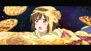 Girl bed pizza flying air - bed free wallpaper