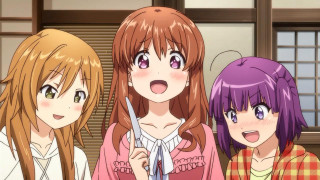 Three girls purple hair bangs - three girl free wallpaper