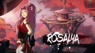 Girl pink hair red pink - a tower in the background free wallpaper