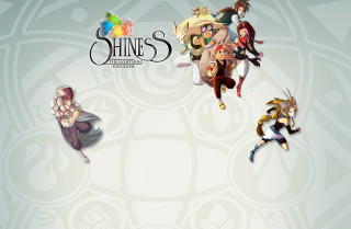 Anime characters flying white blue - a white border free wallpaper