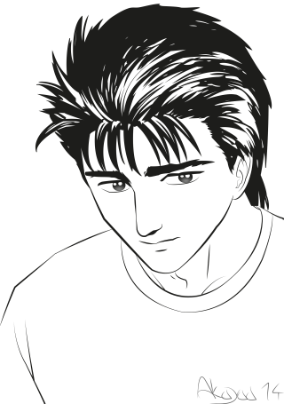 Man haircut face white shirt - a drawing of a man free wallpaper