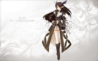 Woman coat boots sword white - a sword free wallpaper