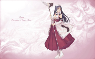 Woman broom bird pink rayonism - ayako rokkaku free wallpaper