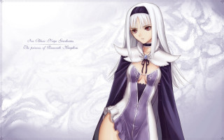 Woman purple outfit white collar - a white collar free wallpaper