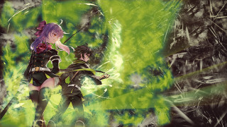 Anime couple green background black - a green background free wallpaper