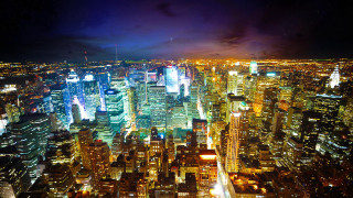 City night lights skyscrapers dark 5 - skyscraper free wallpaper