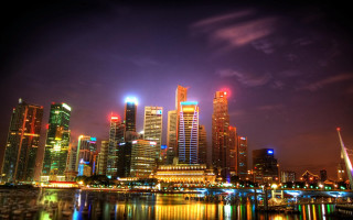 City skyline night tall buildings 34 - tall building free wallpaper