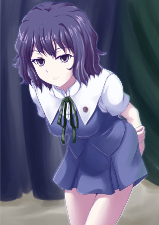 Girl school uniform posing hands 2 - her hip free wallpaper