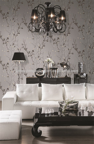 Living room white couch black - modern european ink painting free wallpaper