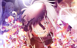 Anime white hair purple outfit - a anime character free wallpaper