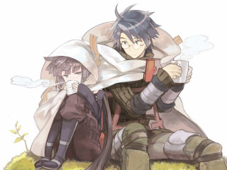 Couple sitting grass field reading - a book in free wallpaper