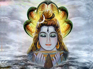 Woman lotus snake water crescent 2 - an illustration of free wallpaper