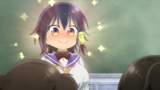 Purple hair girl classroom stars - a classroom free wallpaper