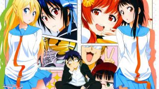 Anime girls expressions haircolors diverse - her tongue free wallpaper