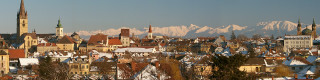 Cityscape mountain buildings snow panorama - alen divi free wallpaper