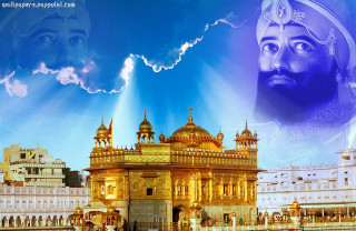 Golden building blue sky man - golden free wallpaper