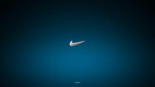 Nike blue background black logo - a white nike logo free wallpaper
