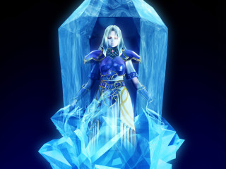 Woman blue outfit crystal block - a blue outfit free wallpaper