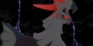 Cartoon character red light black 2 - lightning behind free wallpaper