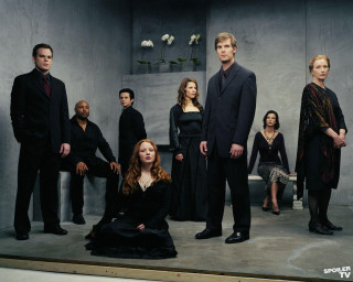 Group people standing room wall - dan scott free wallpaper