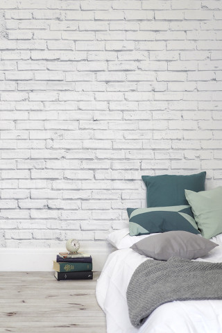 Bed book floor brick wall - a brick wall behind free wallpaper