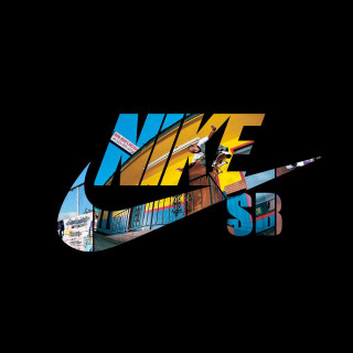 Nike black background blue sky - a poster free wallpaper