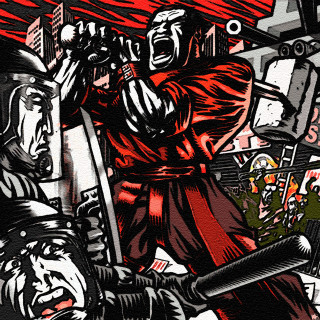 Man sword demon building people - other person free wallpaper