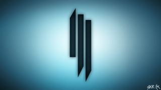 Blue background black white logo - the bottom free wallpaper for desktop