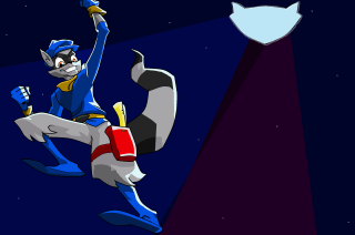 Cartoon character flying light cat - his back free wallpaper for desktop