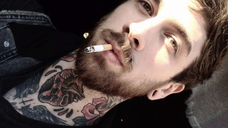Man cigarette tattoo neck chest - his neck and chest free wallpaper
