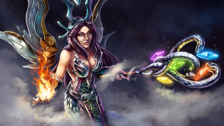 Woman costume snake fire ring - the cloud free wallpaper