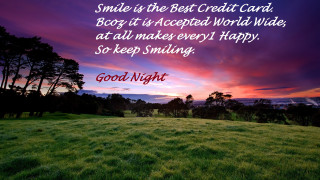 Sunset goodnight quote field trees - felipe seade free wallpaper
