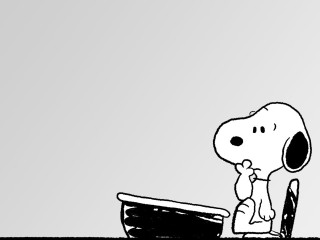 Snoopy dog chair computer screen - charles schulz free wallpaper