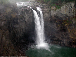 Waterfall large water river below - a large amount of water free wallpaper