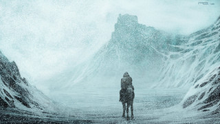 Person horse snowy landscape mountain - a snowy landscape free wallpaper