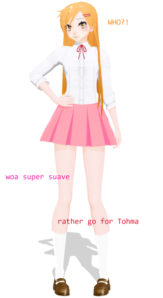 Girl skirt shirt name tag - an anime drawing free wallpaper