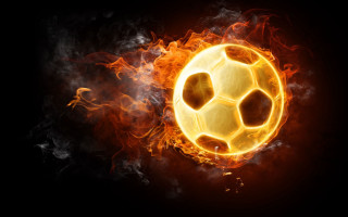 Soccer ball fire smoke trail 2 - a soccer ball free wallpaper