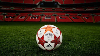 Soccer ball green field stadium 7 - a soccer ball free wallpaper