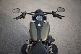 Motorcycle parked side road mirror - a motorcycle free wallpaper