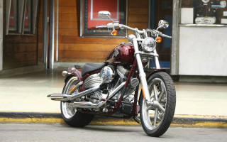 Red motorcycle road building red - dan scott free wallpaper