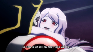 White haired woman red eyes - a anime scene free wallpaper