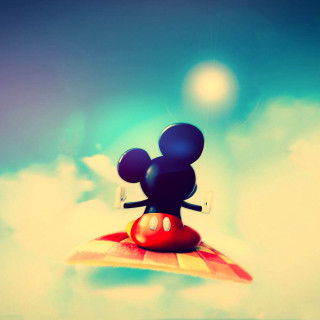 Mickey mouse red object sky - a blue sky background free wallpaper