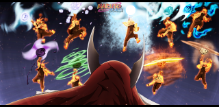 Cartoon people flying fire smoke - their body free wallpaper