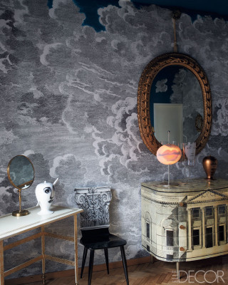 Room table interior furniture lighting 14 - modern european ink painting free wallpaper