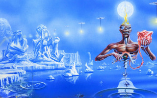 Strange man body water light - a painting of a man free wallpaper