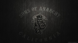 Black leather wall skull sword - promotional image free wallpaper