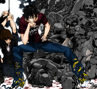Man rocks knife standing aya - concept art free wallpaper