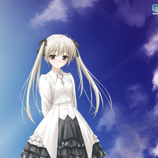 Anime girl white dress long 2 - free gaming wallpaper
