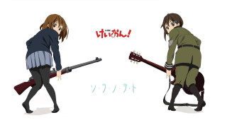 Anime couple guitars dog gun - neodada free wallpaper