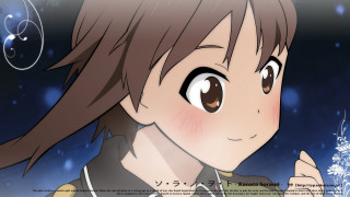 Anime girl long hair brown 3 - brown eye free wallpaper